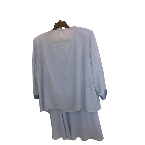 DANA Kay Light Blue 3 Piece Dressy Skirt Suit - Picture 5 of 16